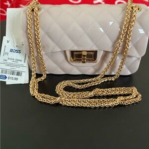 Pink/Cream Jelly Quilted Crossbody